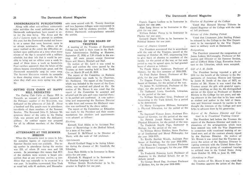 FACULTY NOTES