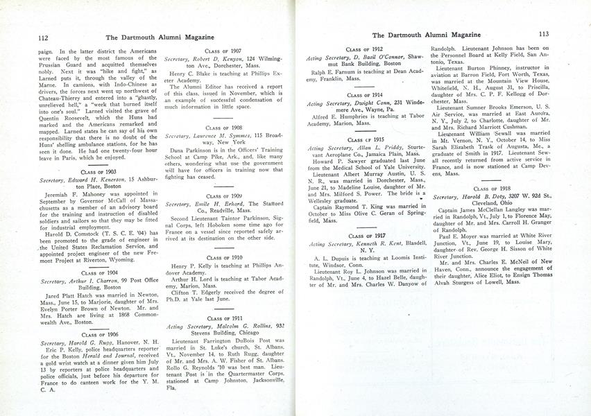 CLASS OF 1909