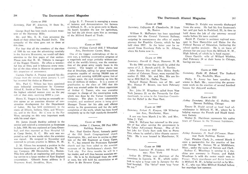 CLASS OF 1908