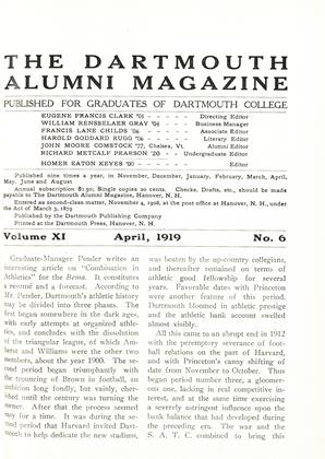 April 1919 | Dartmouth Alumni Magazine