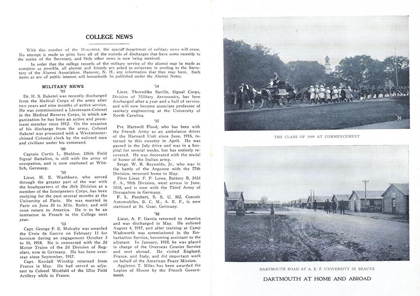 DARTMOUTH SOLDIERS IN FOREIGN UNIVERSITIES