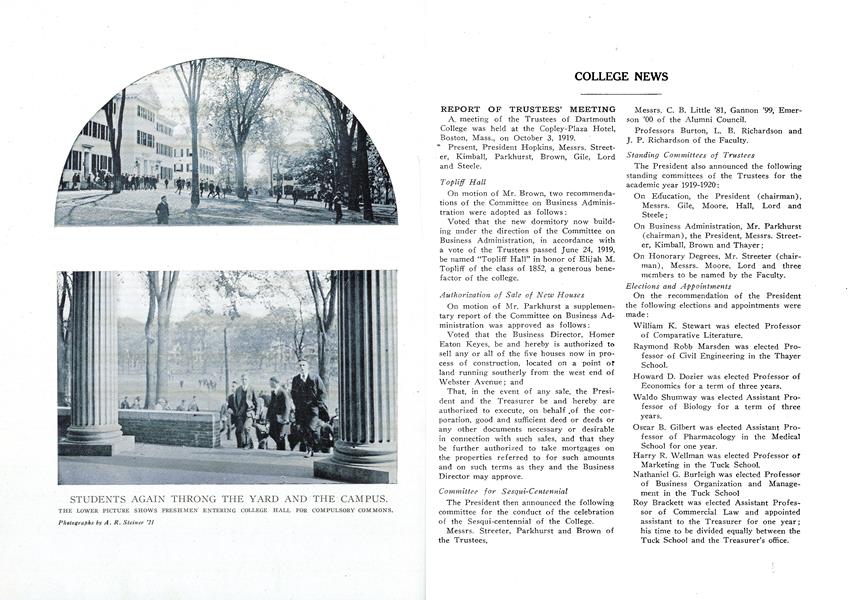 REPORT OF TRUSTEES' MEETING