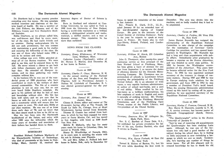 CLASS OF 1896