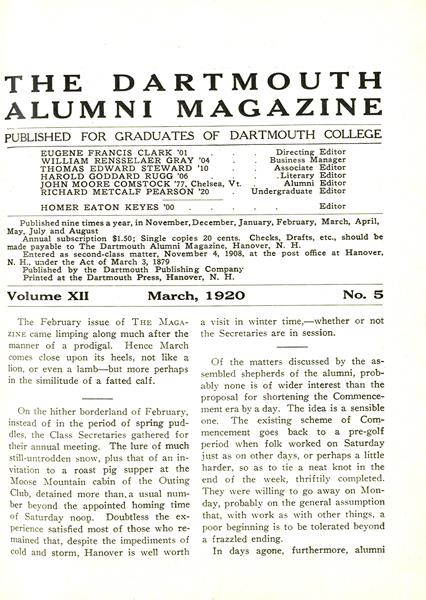 The February issue of THE MAGAZINE came limping along