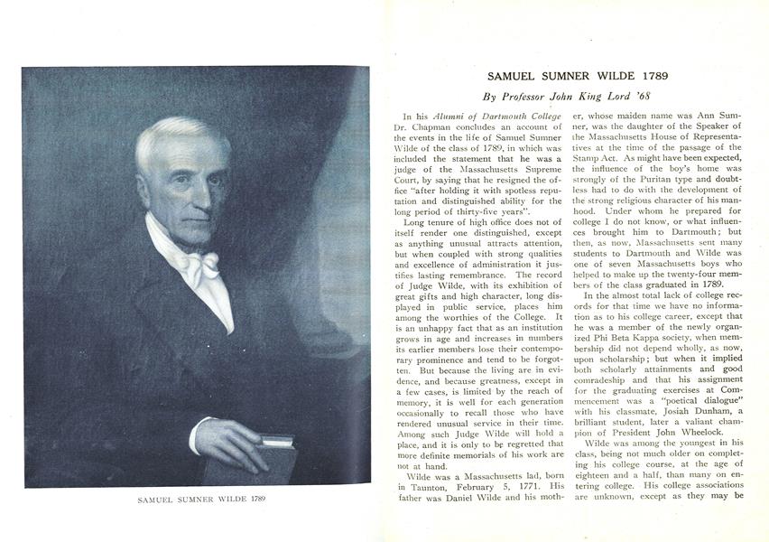 SAMUEL SUMNER WILDE 1789