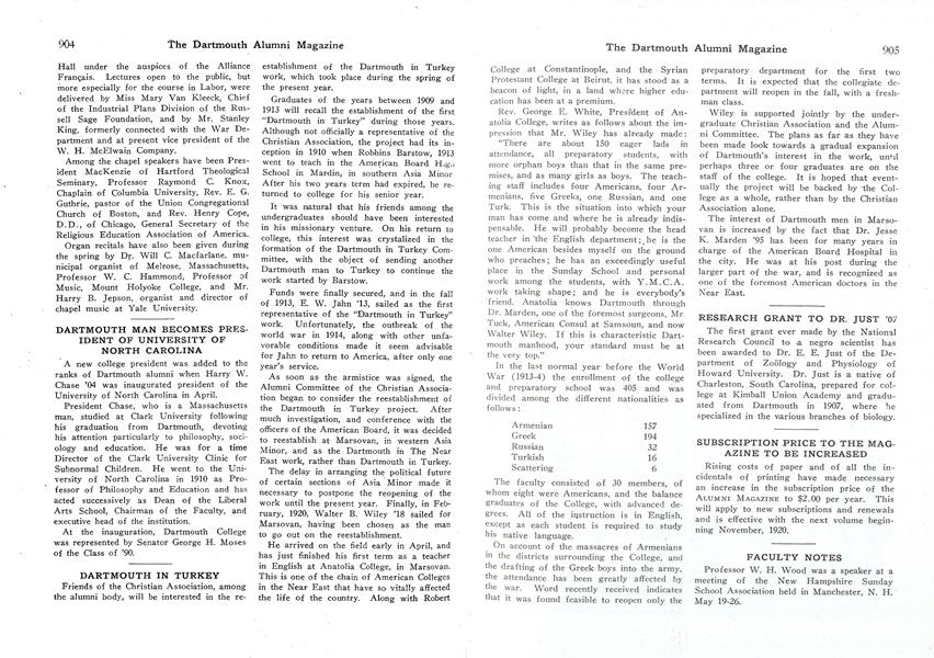 FACULTY NOTES