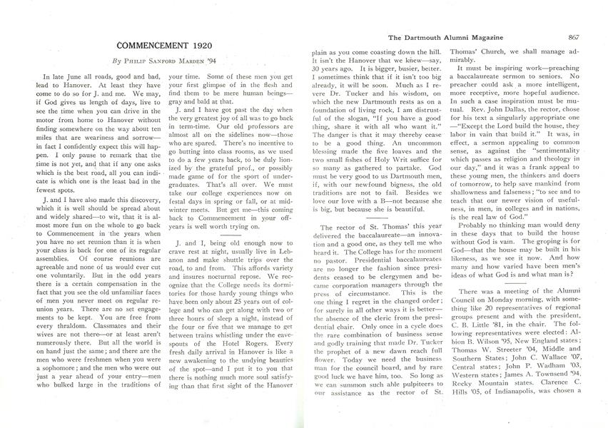 COMMENCEMENT 1920