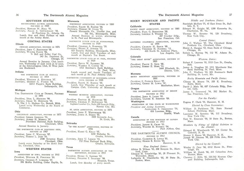 WASHINGTON ALUMNI ASSOCIATION