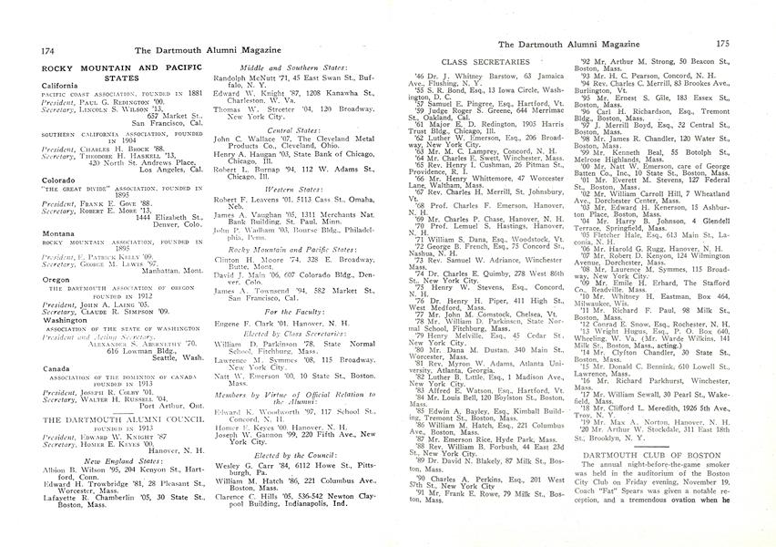 DARTMOUTH CLUB OF BOSTON