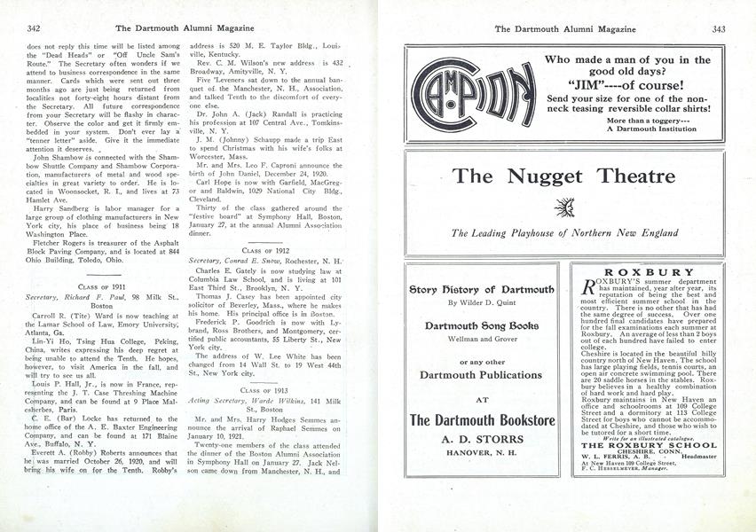 CLASS OF 1912