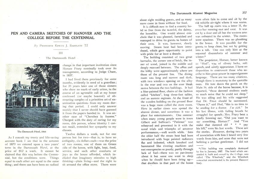 PEN AND CAMERA SKETCHES OF HANOVER AND THE COLLEGE BEFORE THE CENTENNIAL