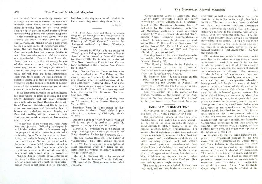 FACULTY PUBLICATIONS