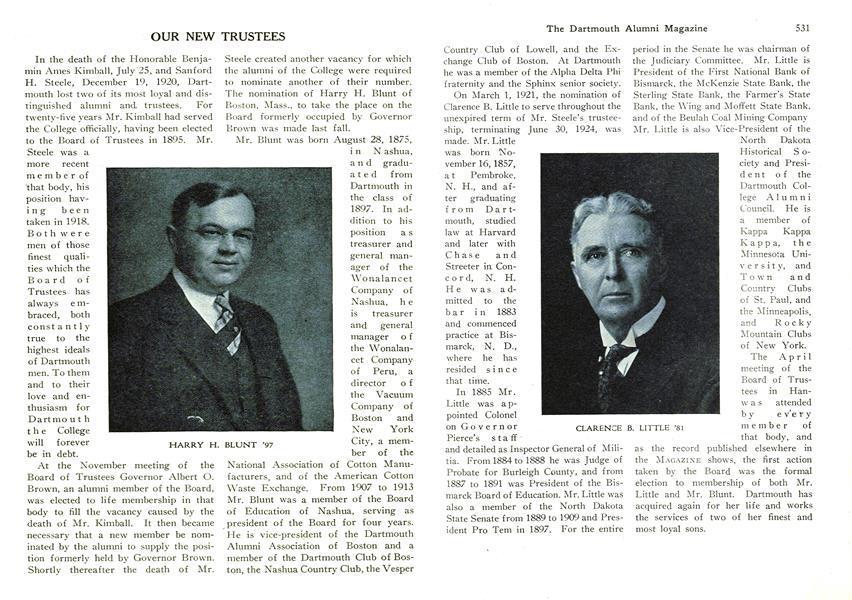 ABSTRACT OF RECORD OF TRUSTEES' MEETING