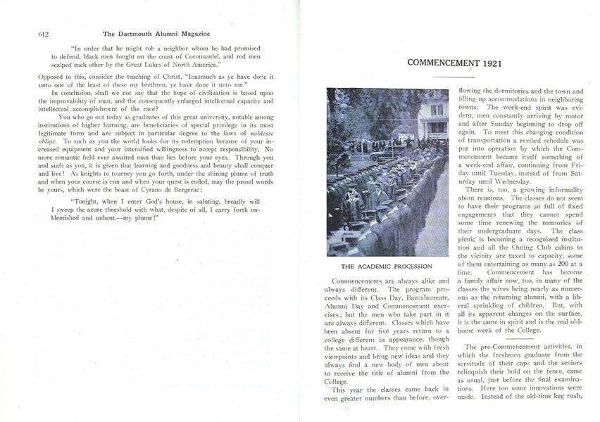 COMMENCEMENT 1921