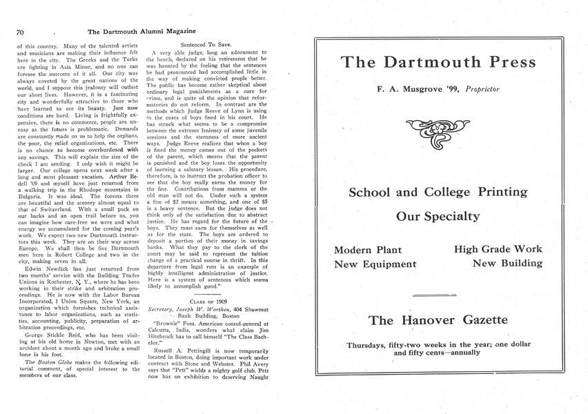 CLASS OF 1911