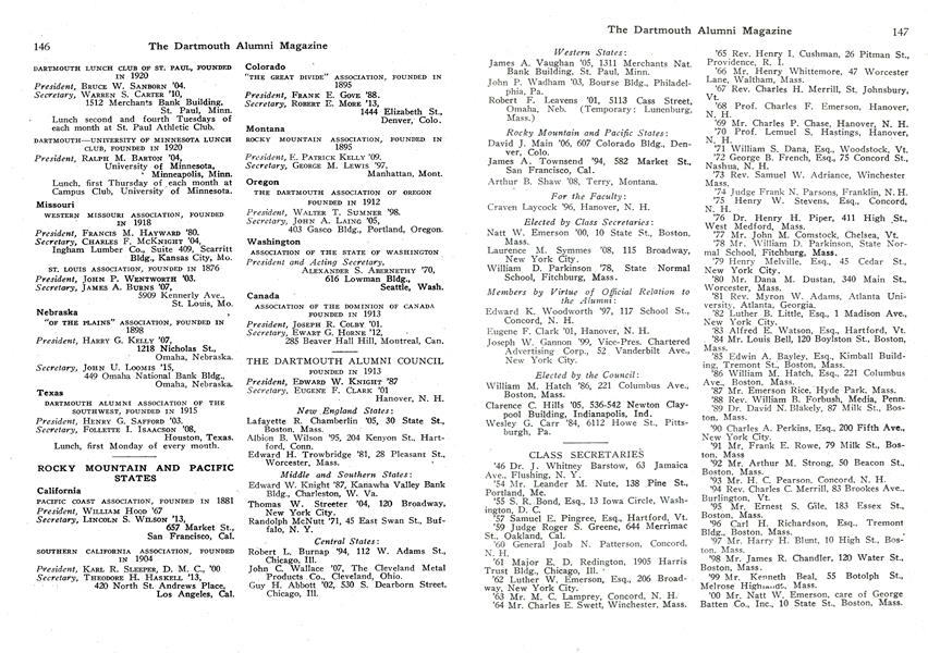 THE DARTMOUTH ALUMNI COUNCIL