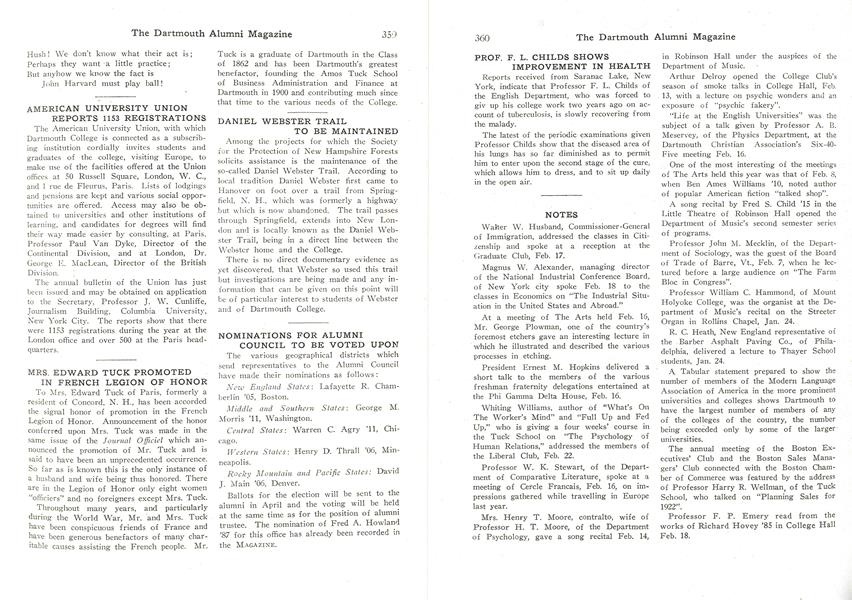 PROF. F. L. CHILDS SHOWS IMPROVEMENT IN HEALTH