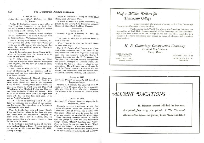 CLASS OF 1915