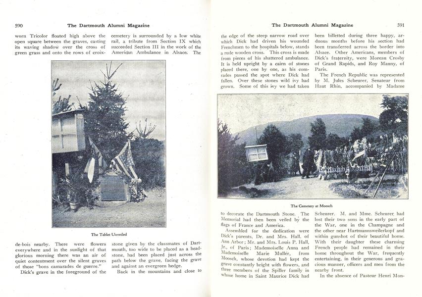 THE DEDICATION OF THE 1915 MEMORIAL TO RICHARD HALL