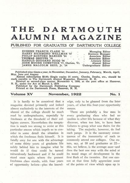 It is hardly to be conceived that a magazine devoted primarily