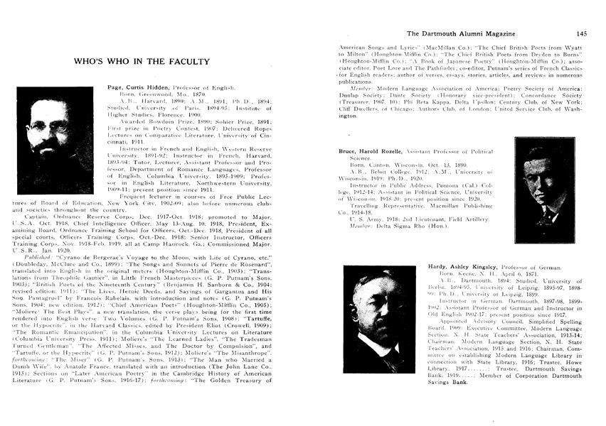 WHO'S WHO IN THE FACULTY