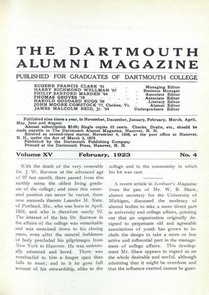 February, 1923 | Dartmouth Alumni Magazine