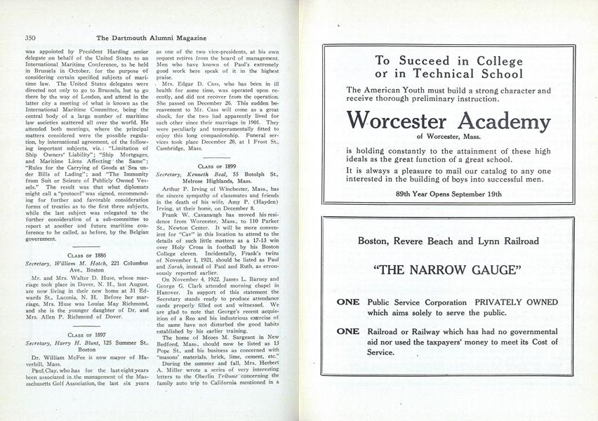 1923, Dartmouth Alumni Magazine