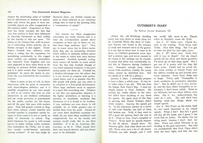 CUTHBERT'S DIARY