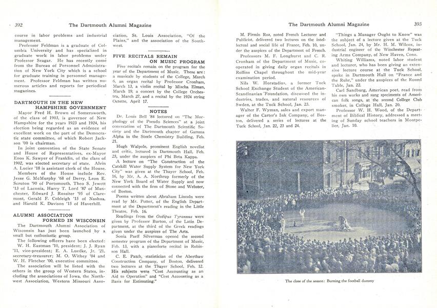 DARTMOUTH IN THE NEW HAMPSHIRE GOVERNMENT