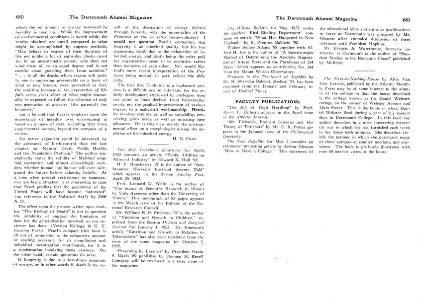 FACULTY PUBLICATIONS