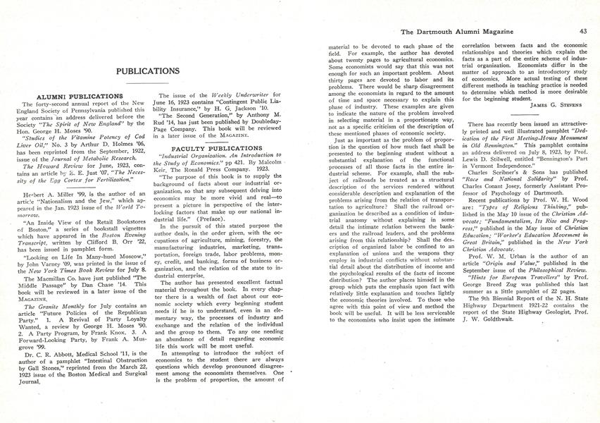 ALUMNI PUBLICATIONS