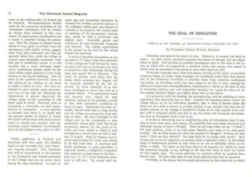 THE GOAL OF EDUCATION