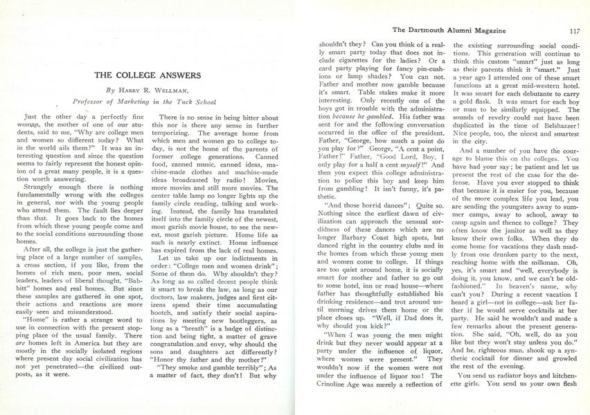 THE COLLEGE ANSWERS