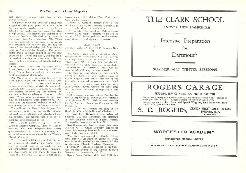 Class of 1924, Dartmouth Alumni Magazine