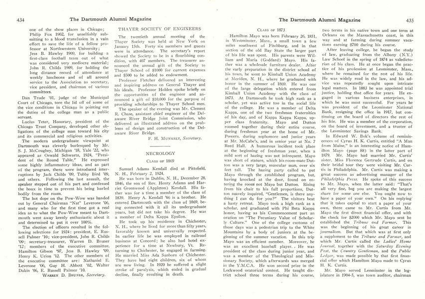 THAYER SOCIETY OF ENGINEERS
