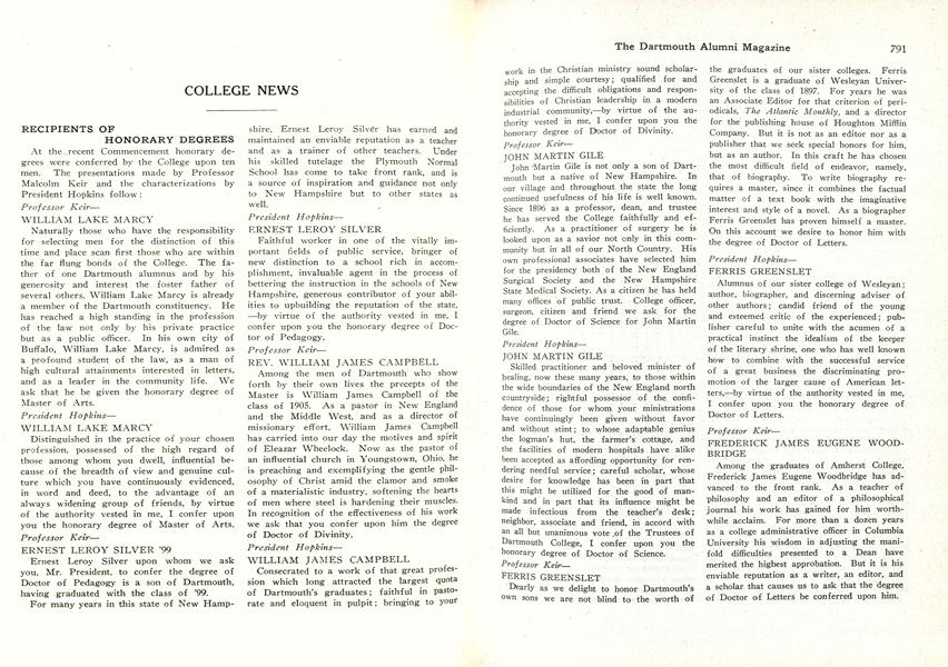 RECIPIENTS OF HONORARY DEGREES