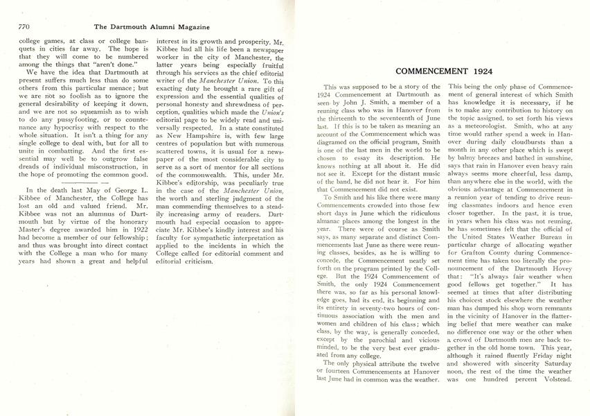 COMMENCEMENT 1924
