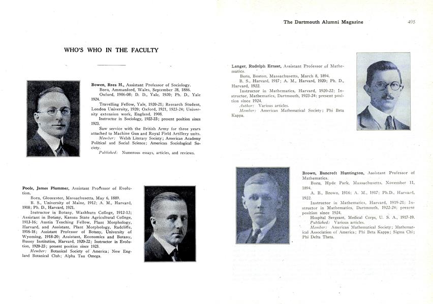 WHO'S WHO IN THE FACULTY
