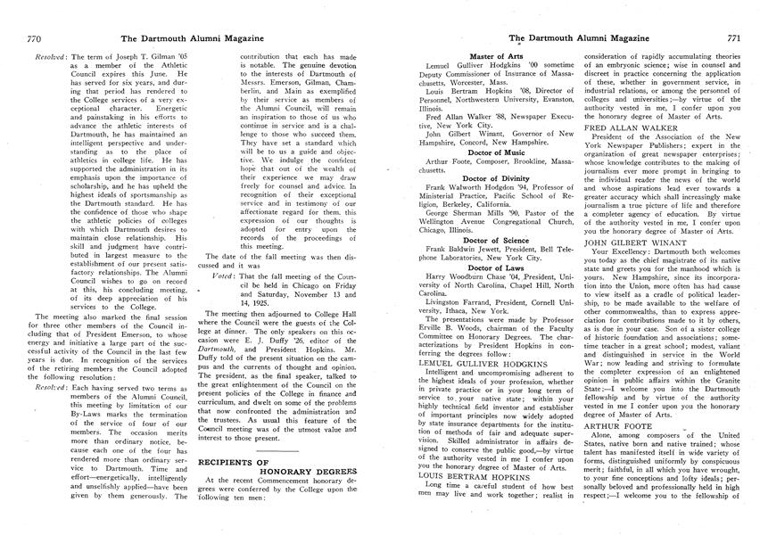 RECIPIENTS OF HONORARY DEGREES