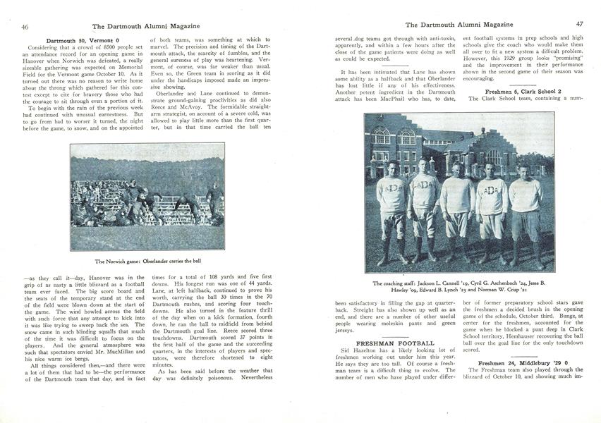 Freshmen 24, Middlebury '29 0
