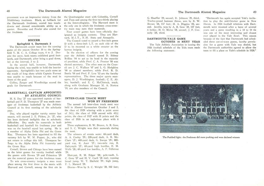 INTER-CLASS TRACK MEET WON BY FRESHMEN