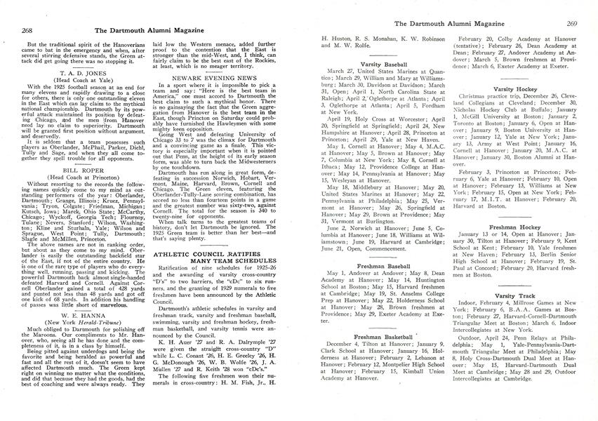 ATHLETIC COUNCIL RATIFIES MANY TEAM SCHEDULES