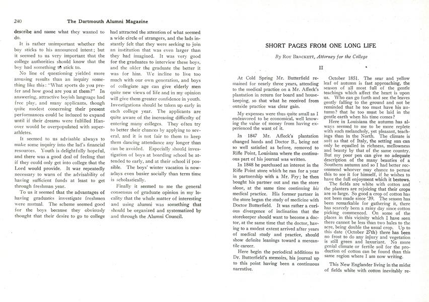 SHORT PAGES FROM ONE LONG LIFE