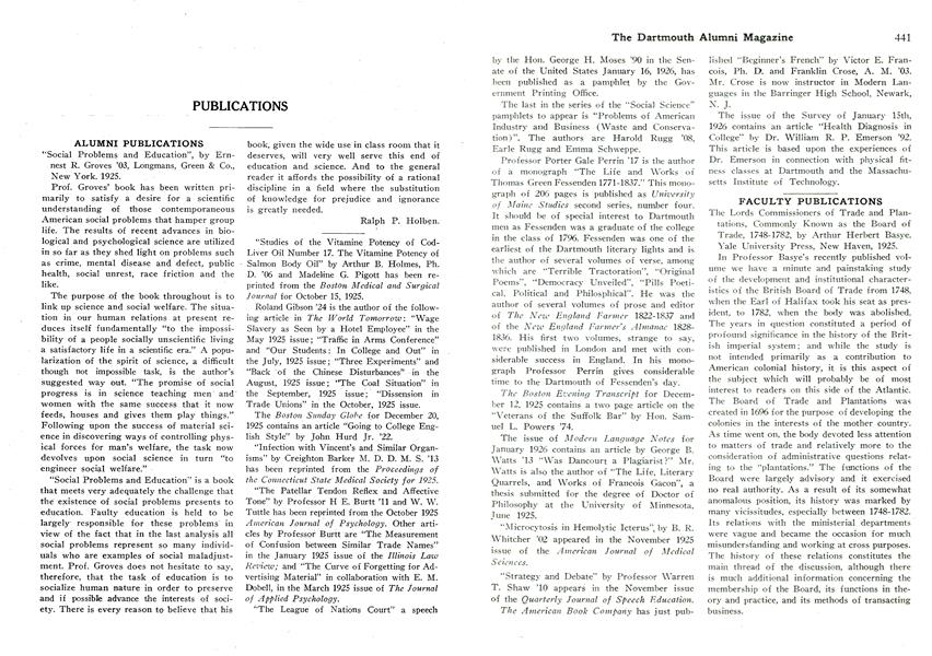 FACULTY PUBLICATIONS