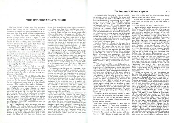 THE UNDERGRADUATE CHAIR