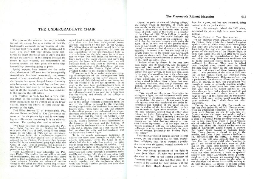 THE UNDERGRADUATE CHAIR