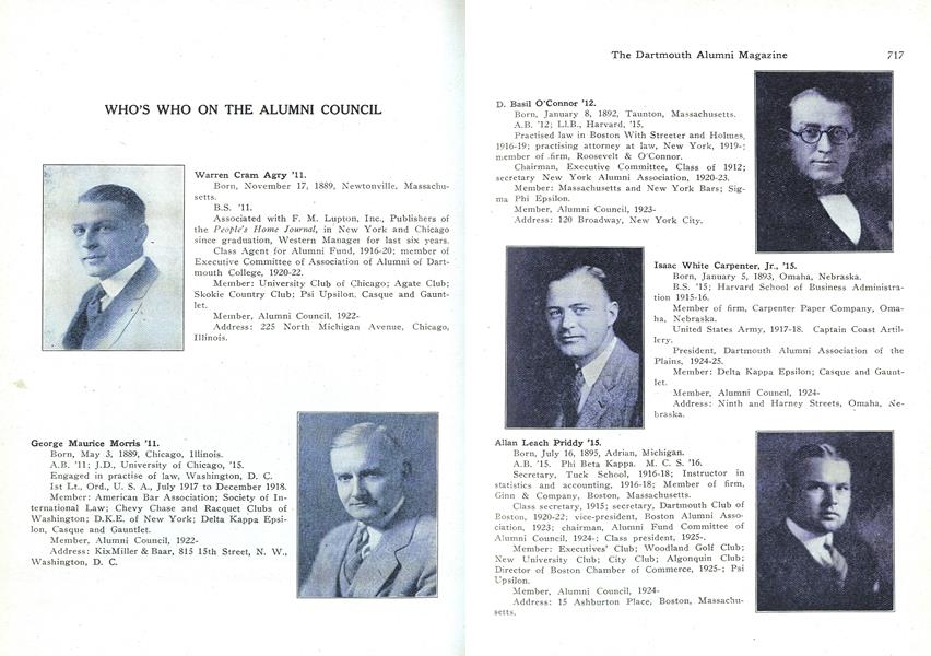 WHO'S WHO ON THE ALUMNI COUNCIL