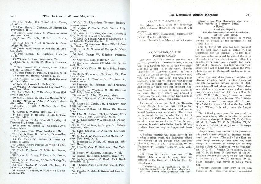 CLASS PUBLICATIONS