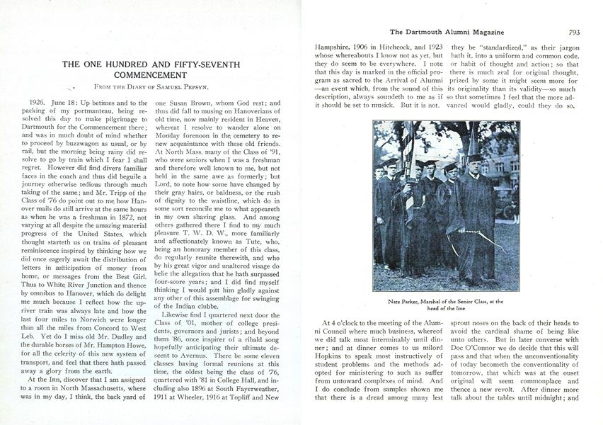 THE ONE HUNDRED AND FIFTY-SEVENTH COMMENCEMENT