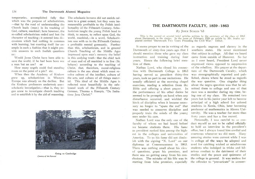 THE DARTMOUTH FACULTY, 1859-1863